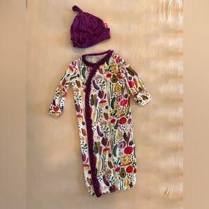MAGNETIC ME magnetic cozy sleeper gown + hat set Newborn